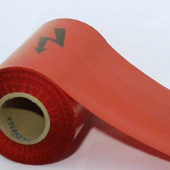 Výstražná výkopová páska červená BLESK 100 bm